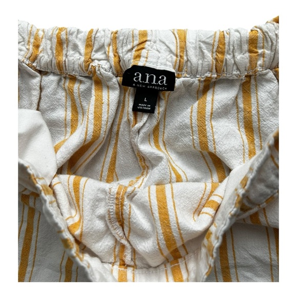 a.n.a Women’s Casual Striped Linen Ankle Pants - Picture 3 of 4